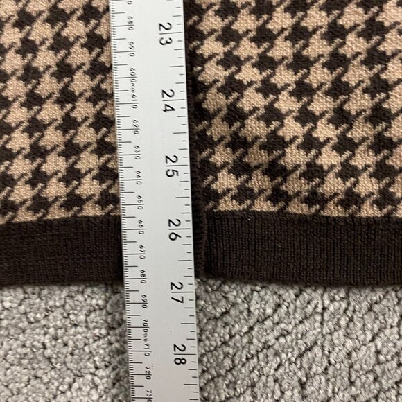 Talbots Brown and Tan Houndstooth Cardigan - Picture 7 of 10